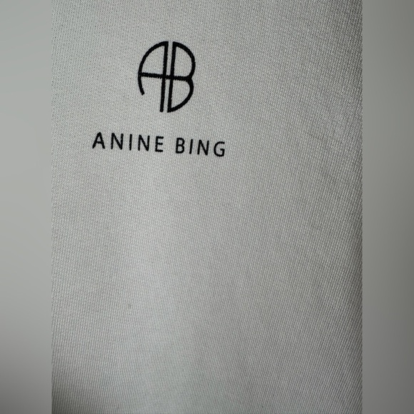 Anine Bing Aiden Monogram Distressed Organic Cotton Hoodie - Picture 9 of 17